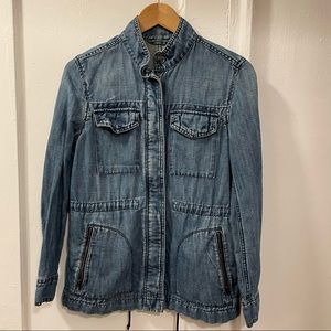 GAP Denim Jacket w/ Short Collar & Cinch Waist